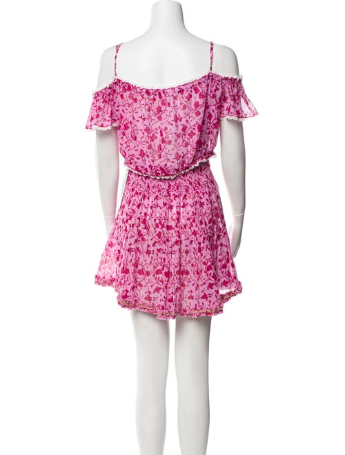 Poupette St Barth Floral Print Raw-Edge Trim Skirt Set