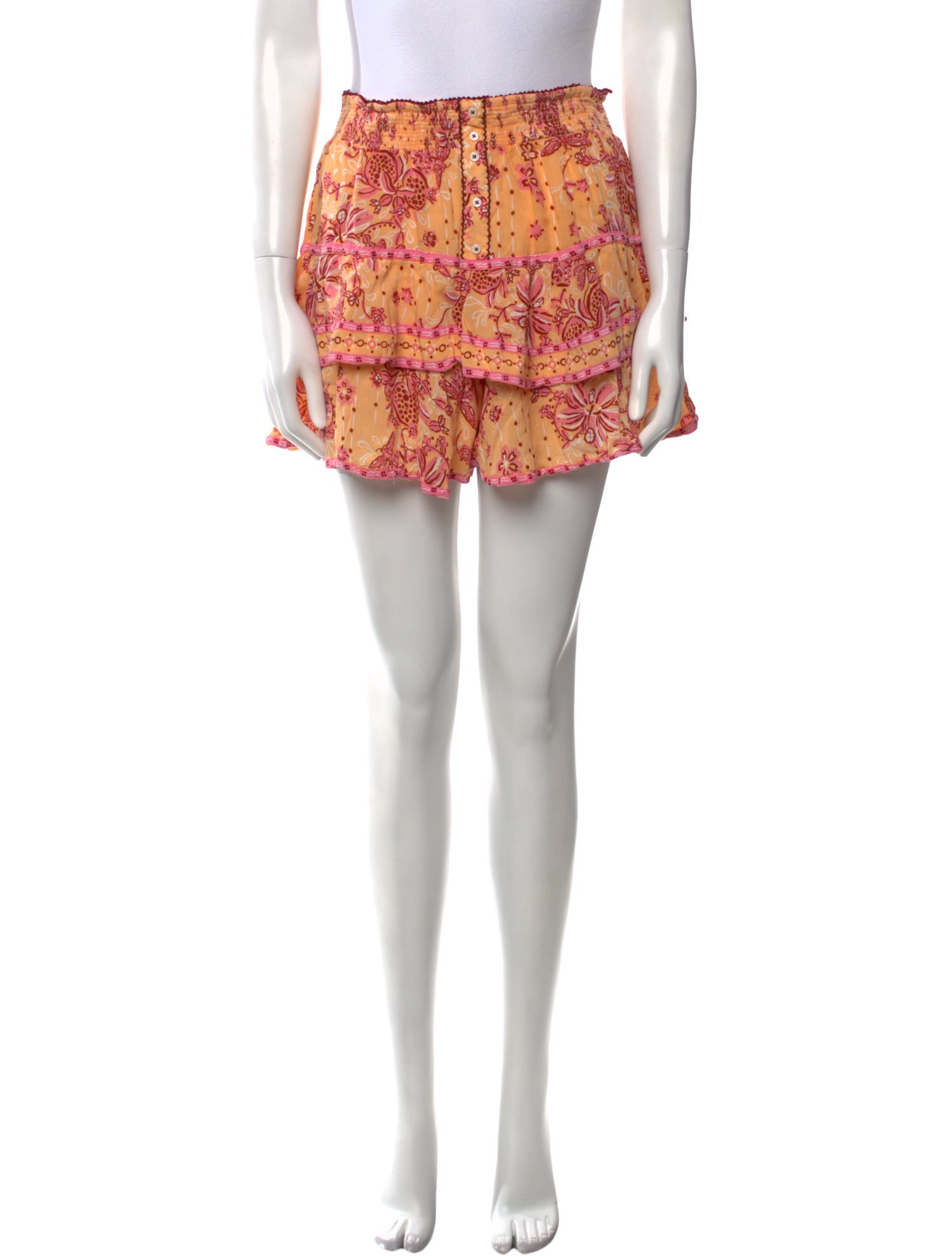 Poupette St Barth Printed Mini Shorts