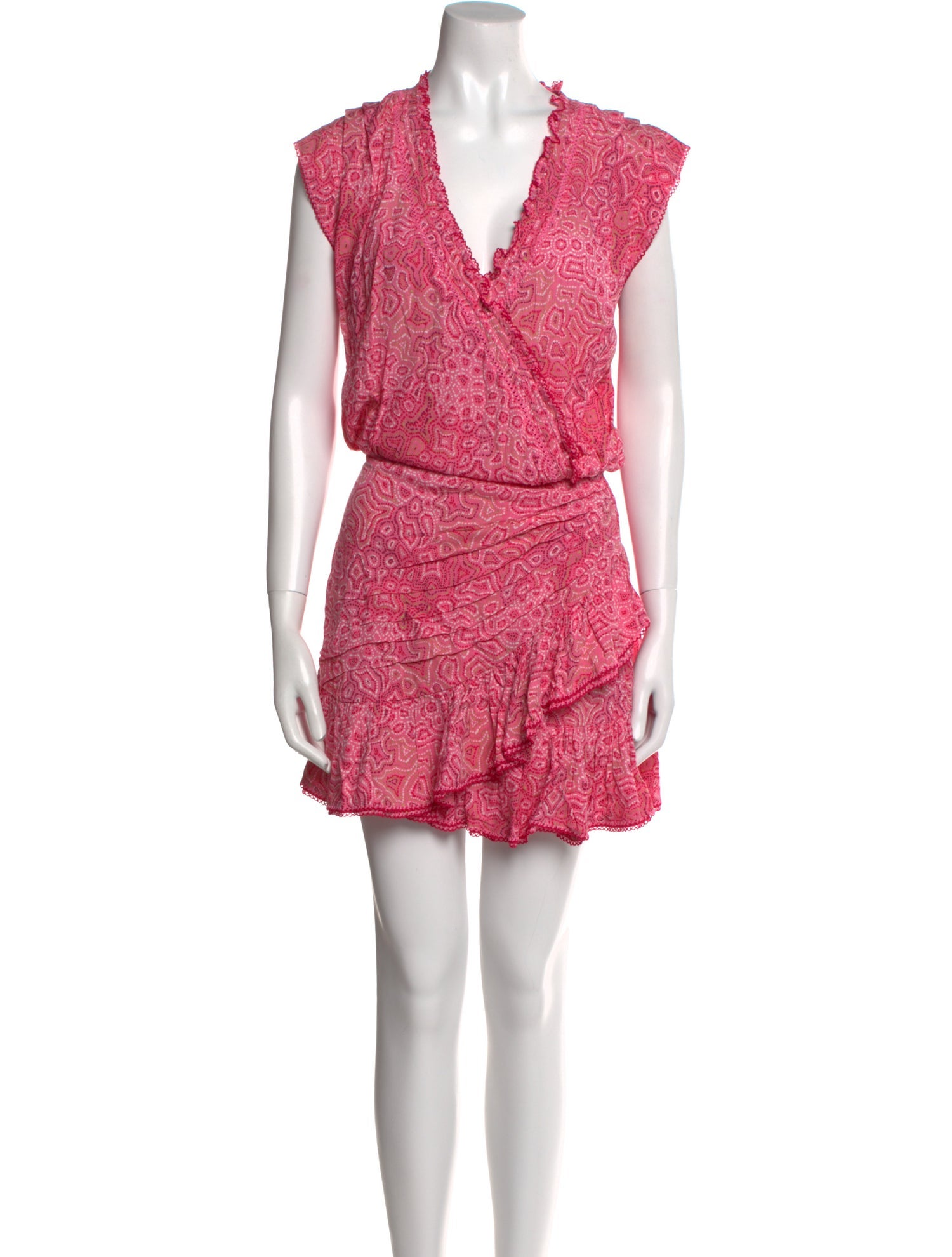 Poupette St Barth Printed Mini Dress w/ Tags