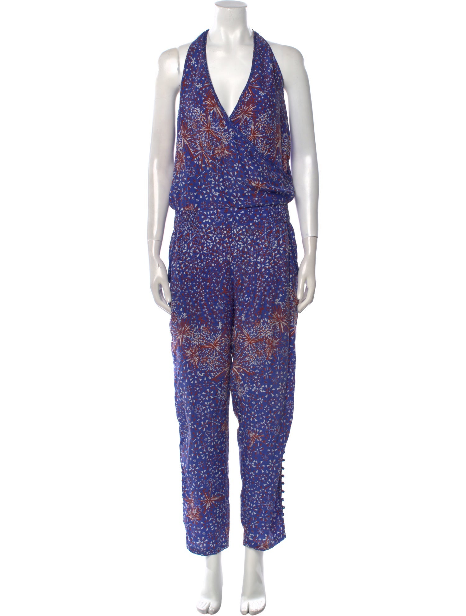 Poupette St Barth Silk Printed Jumpsuit