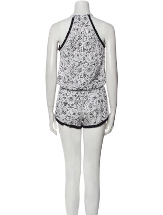 Poupette St Barth Printed Crew Neck Romper