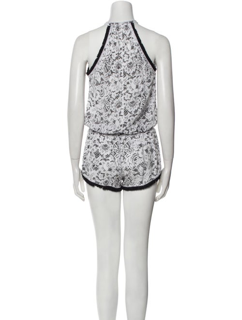 Poupette St Barth Printed Crew Neck Romper