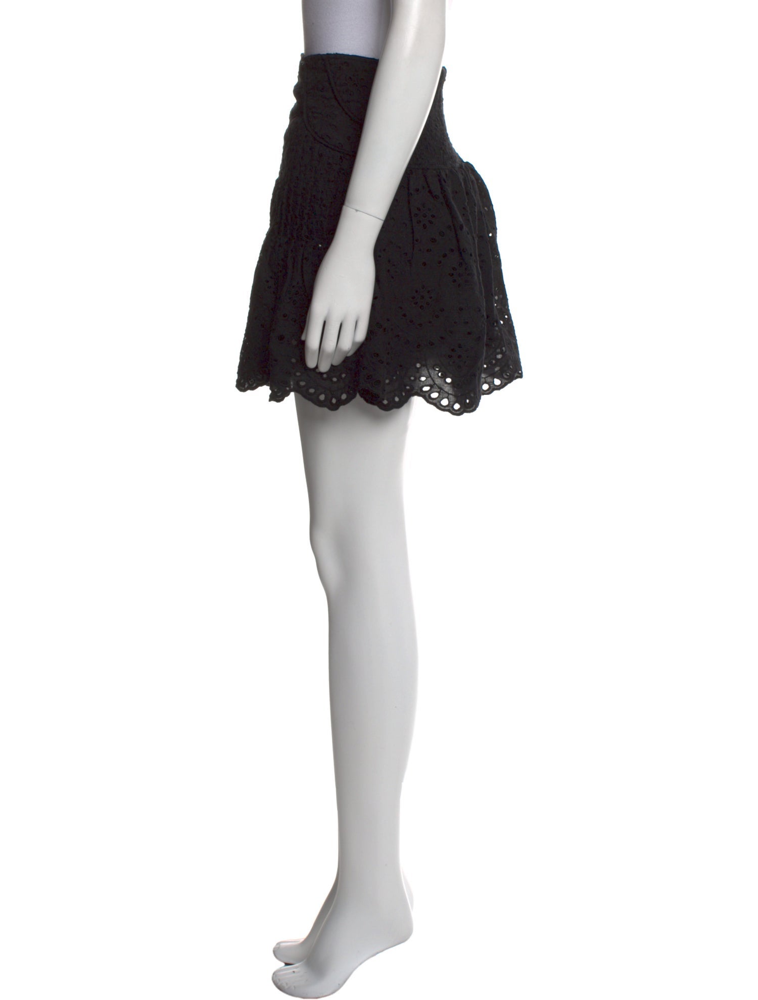 Poupette St Barth Eyelet Trim Mini Skirt