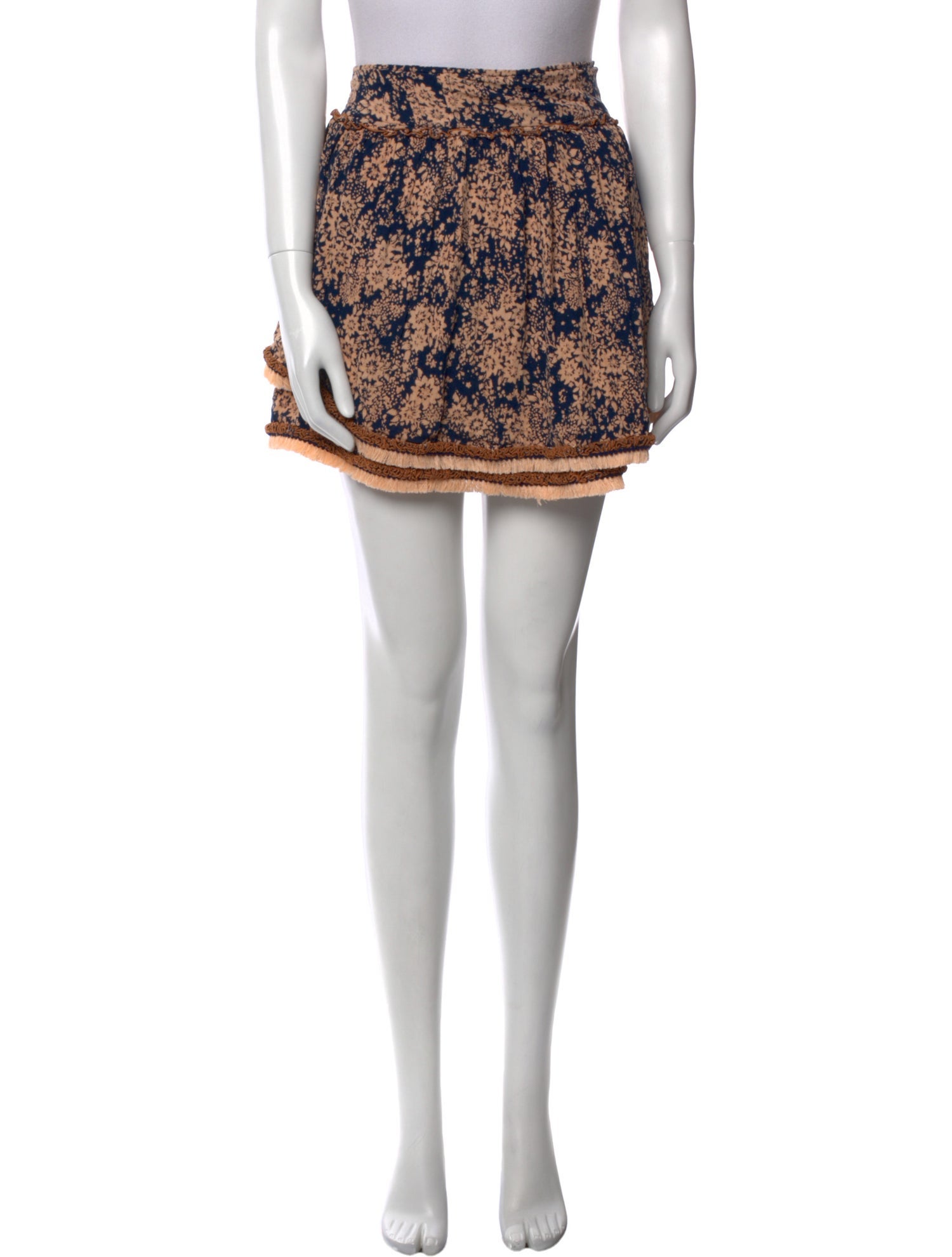 Poupette St Barth Floral Print Mini Skirt