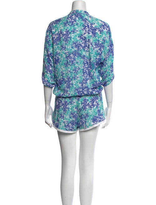 Poupette St Barth Printed Mock Neck Romper