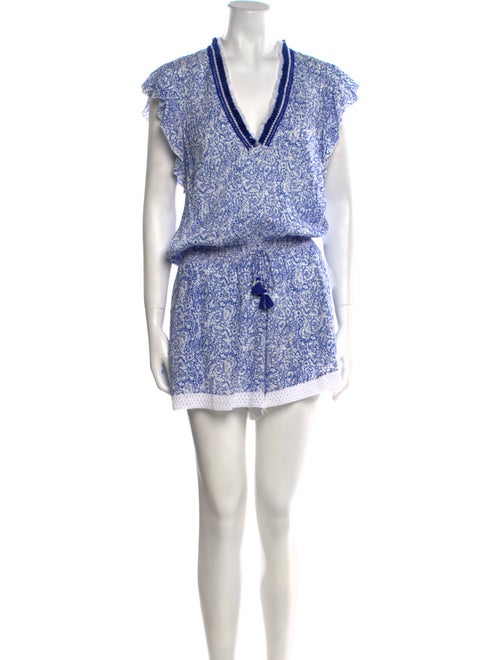 Poupette St Barth Printed V-Neck Romper