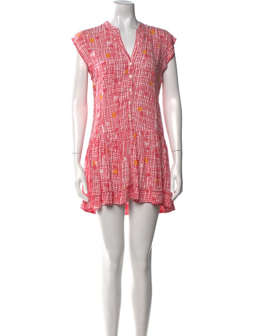 Poupette St Barth Plaid Print Mini Dress