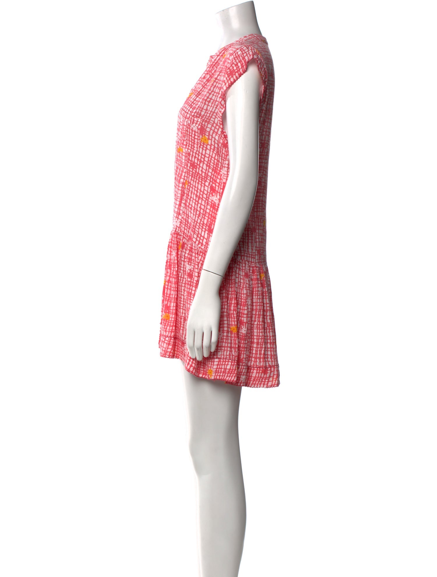 Poupette St Barth Plaid Print Mini Dress