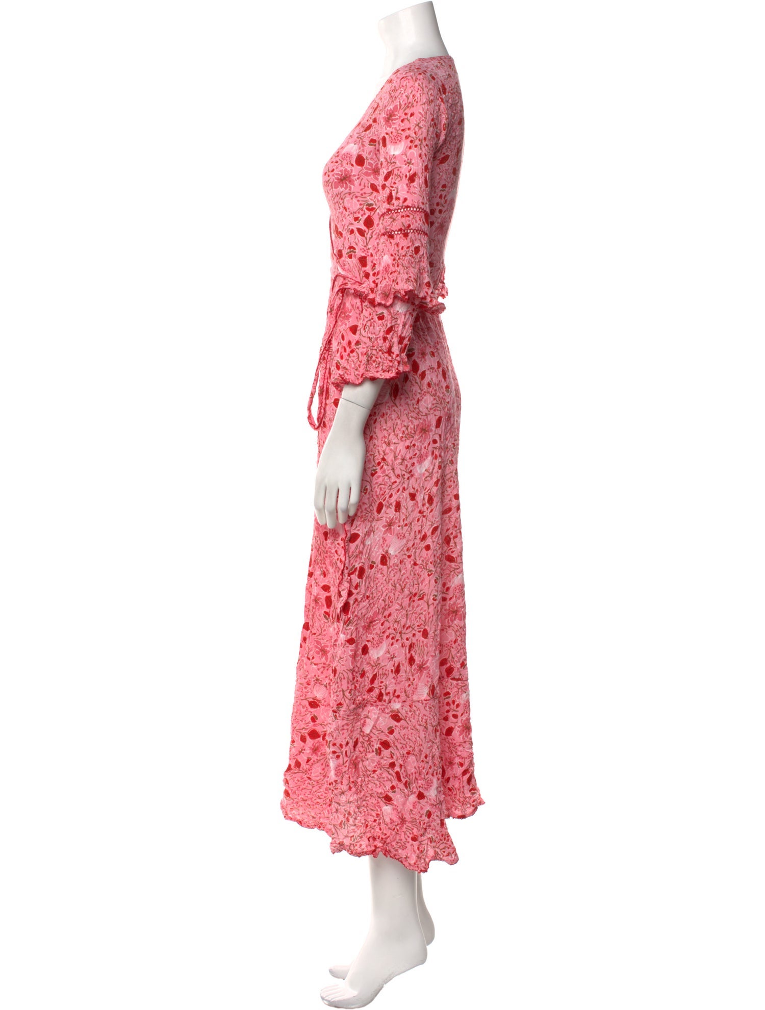 Poupette St Barth Floral Print Midi Length Dress