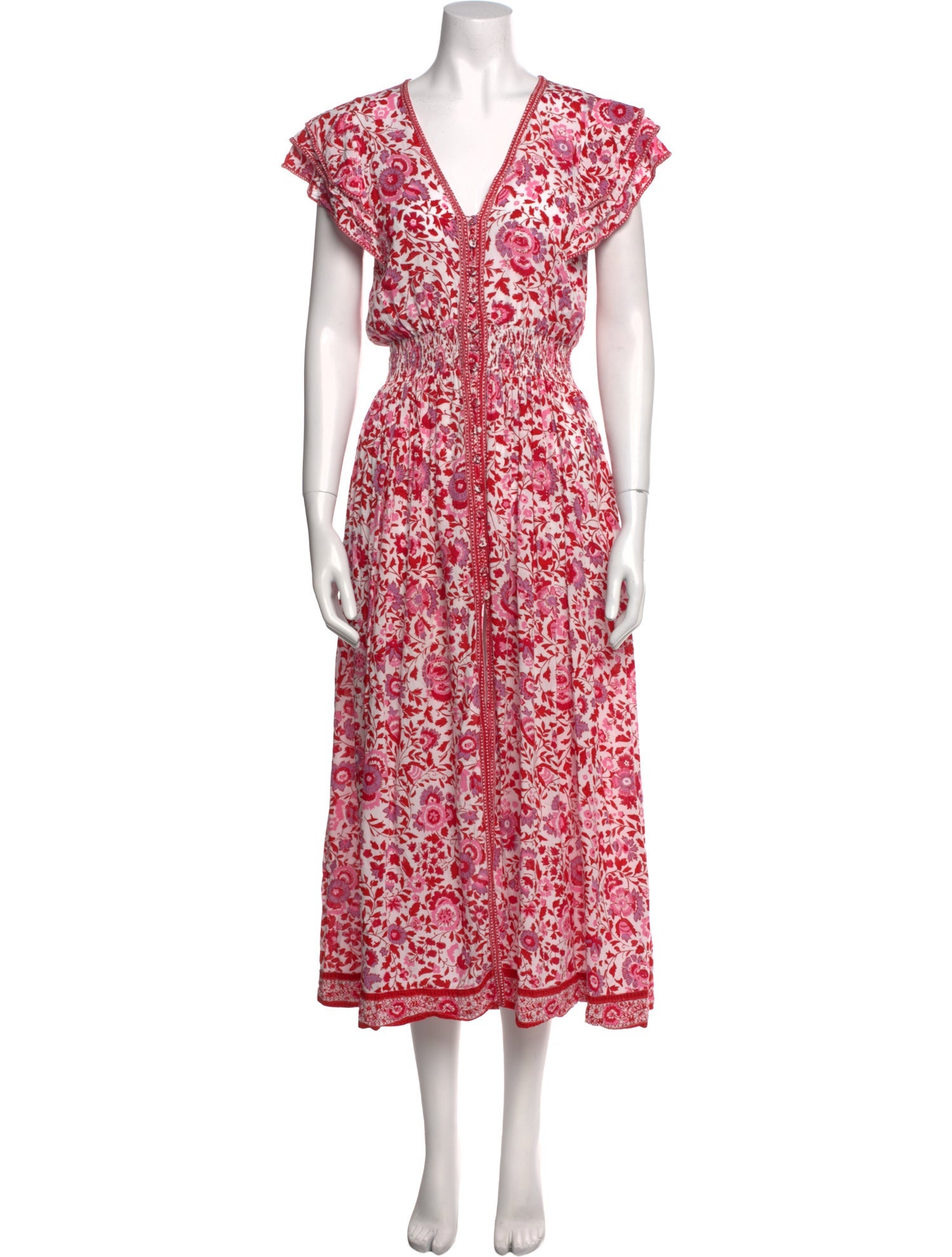 Poupette St Barth Floral Print Long Dress