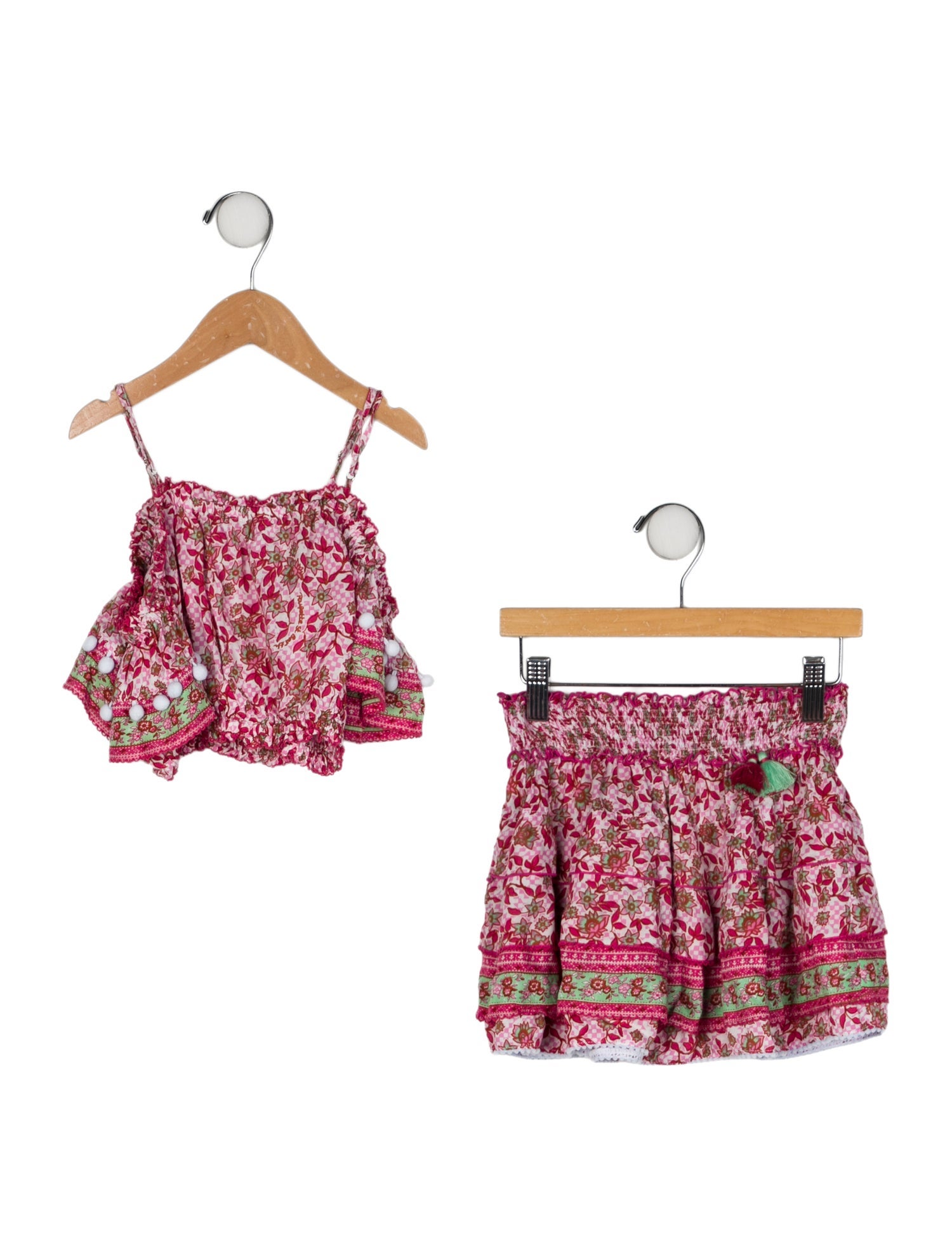 Poupette St Barth Toddler Girls' Patterned Printed Two Piece Skirt Set