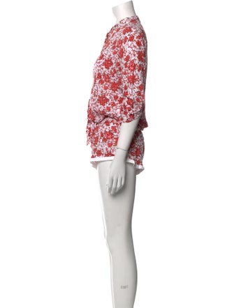 Poupette St Barth Printed Crew Neck Romper