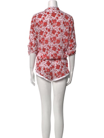 Poupette St Barth Printed Crew Neck Romper