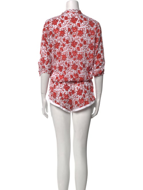 Poupette St Barth Printed Crew Neck Romper