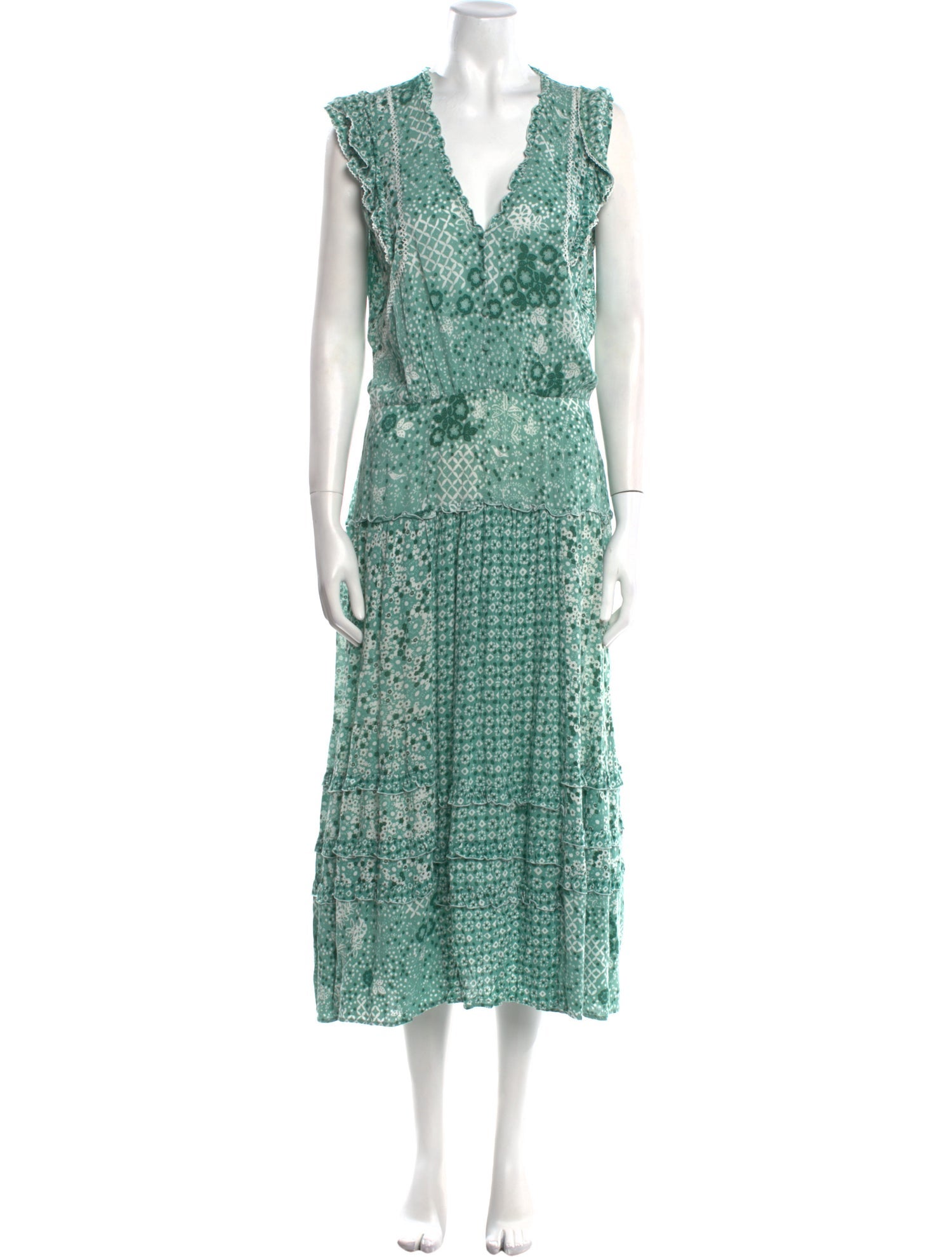 Poupette St Barth Printed Long Dress