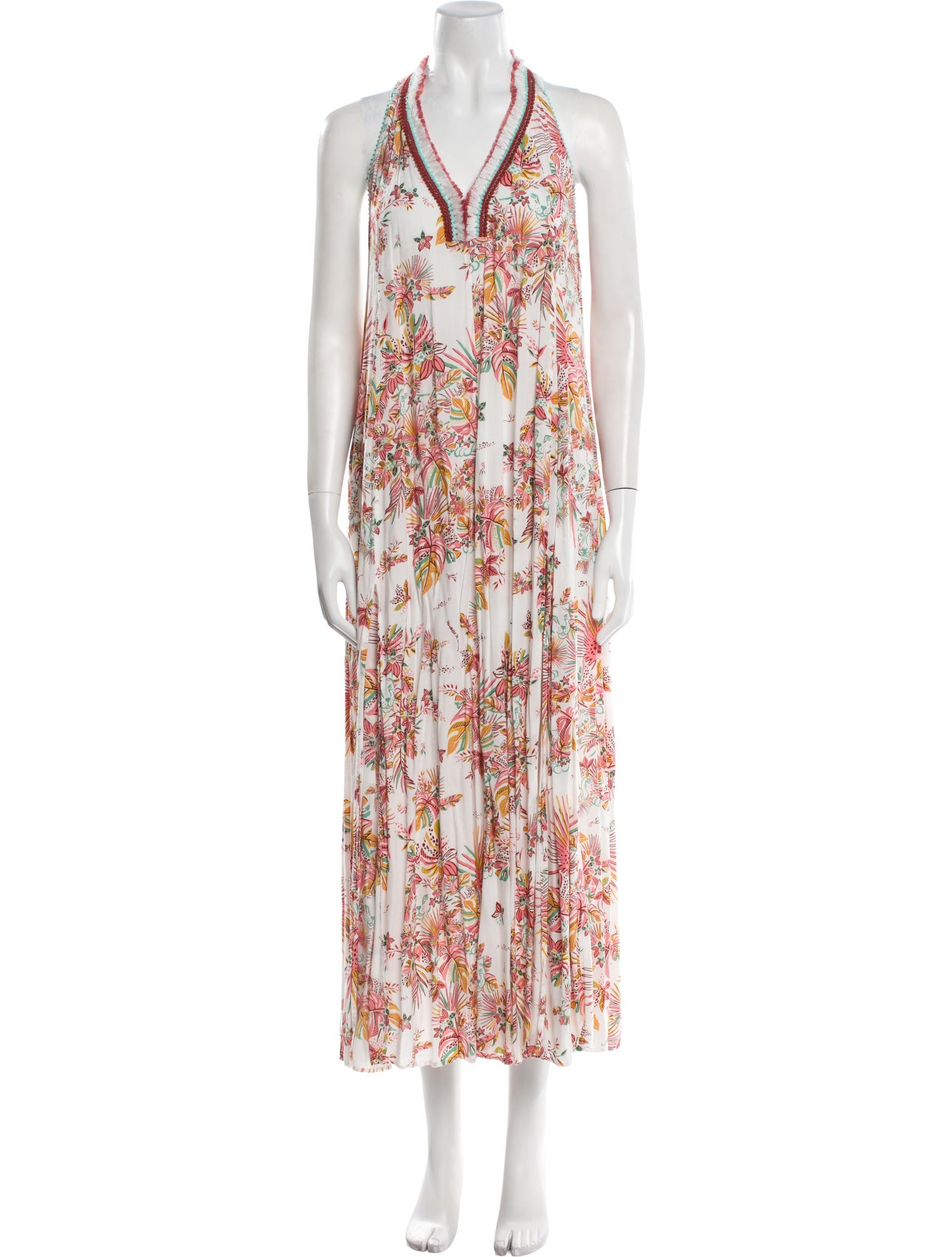 Poupette St Barth Floral Print Long Dress