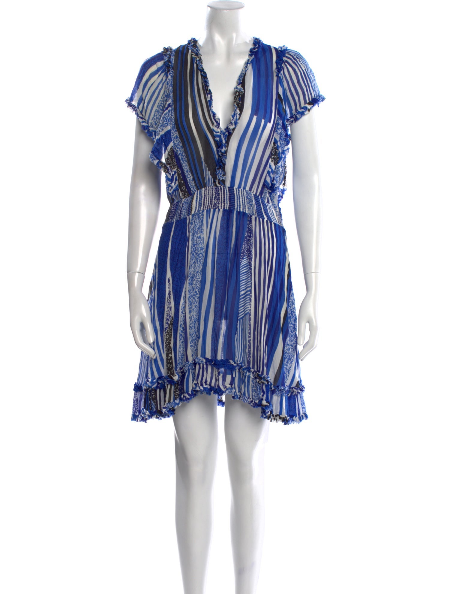 Poupette St Barth Striped Mini Dress