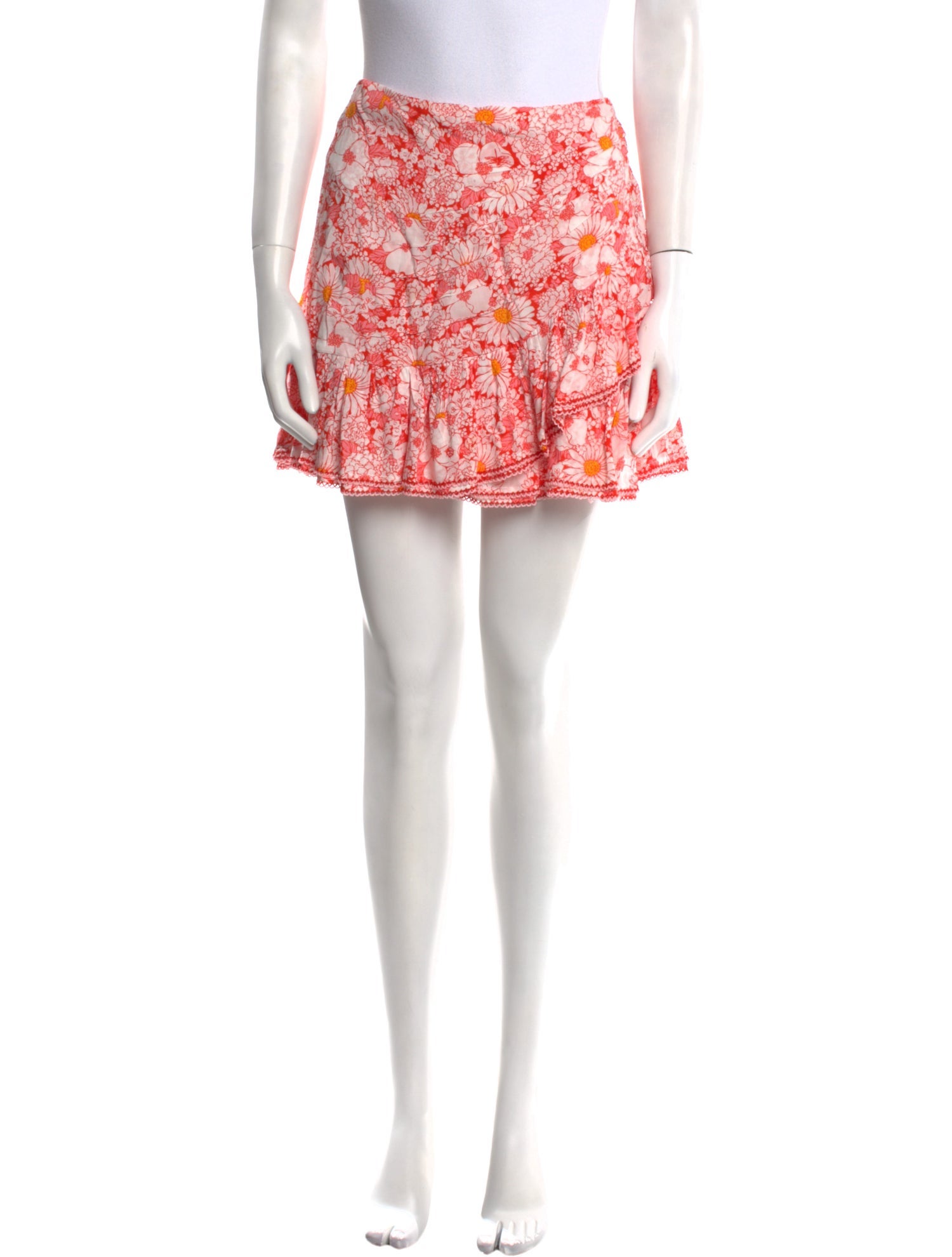 Poupette St Barth Floral Print Mini Skirt