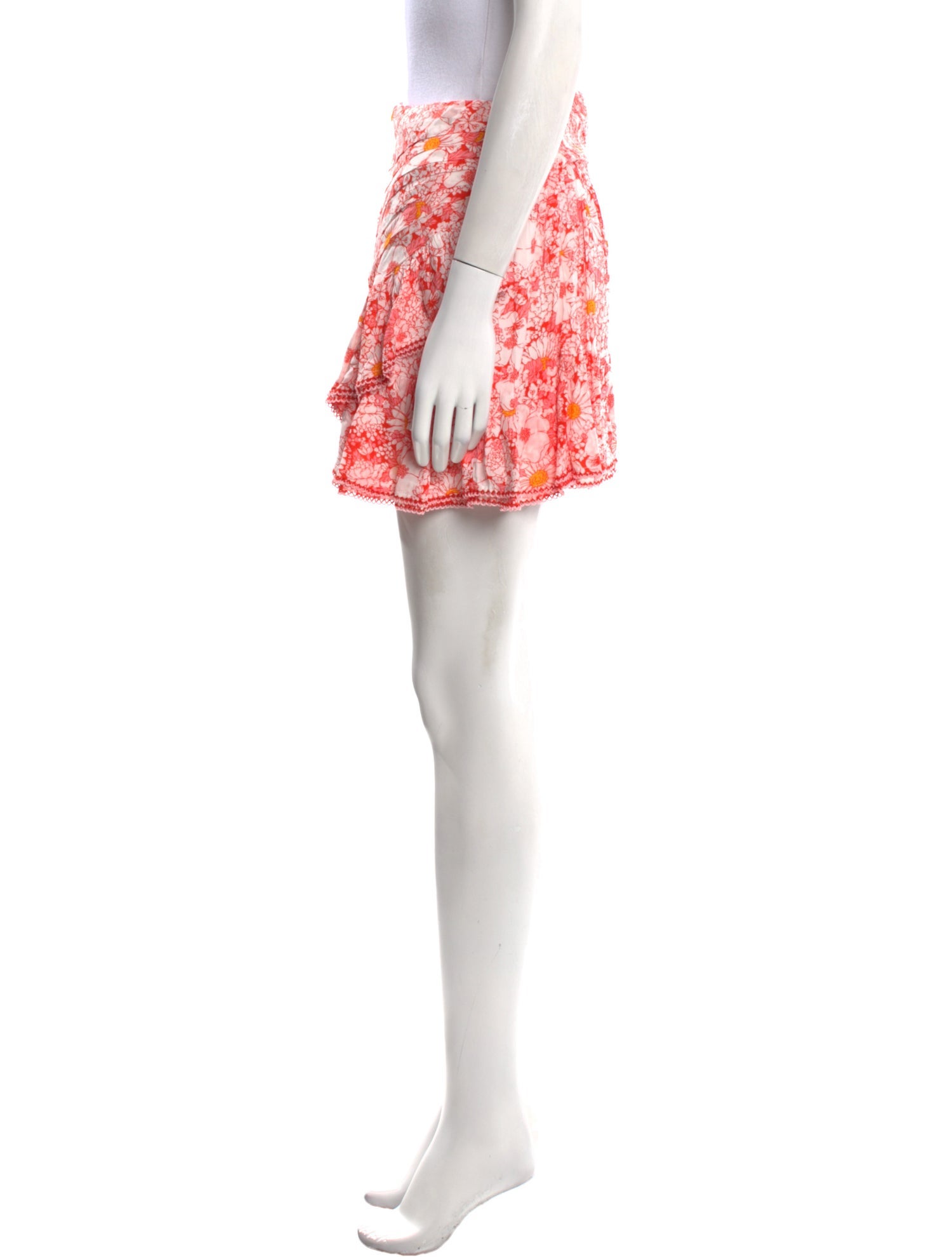 Poupette St Barth Floral Print Mini Skirt