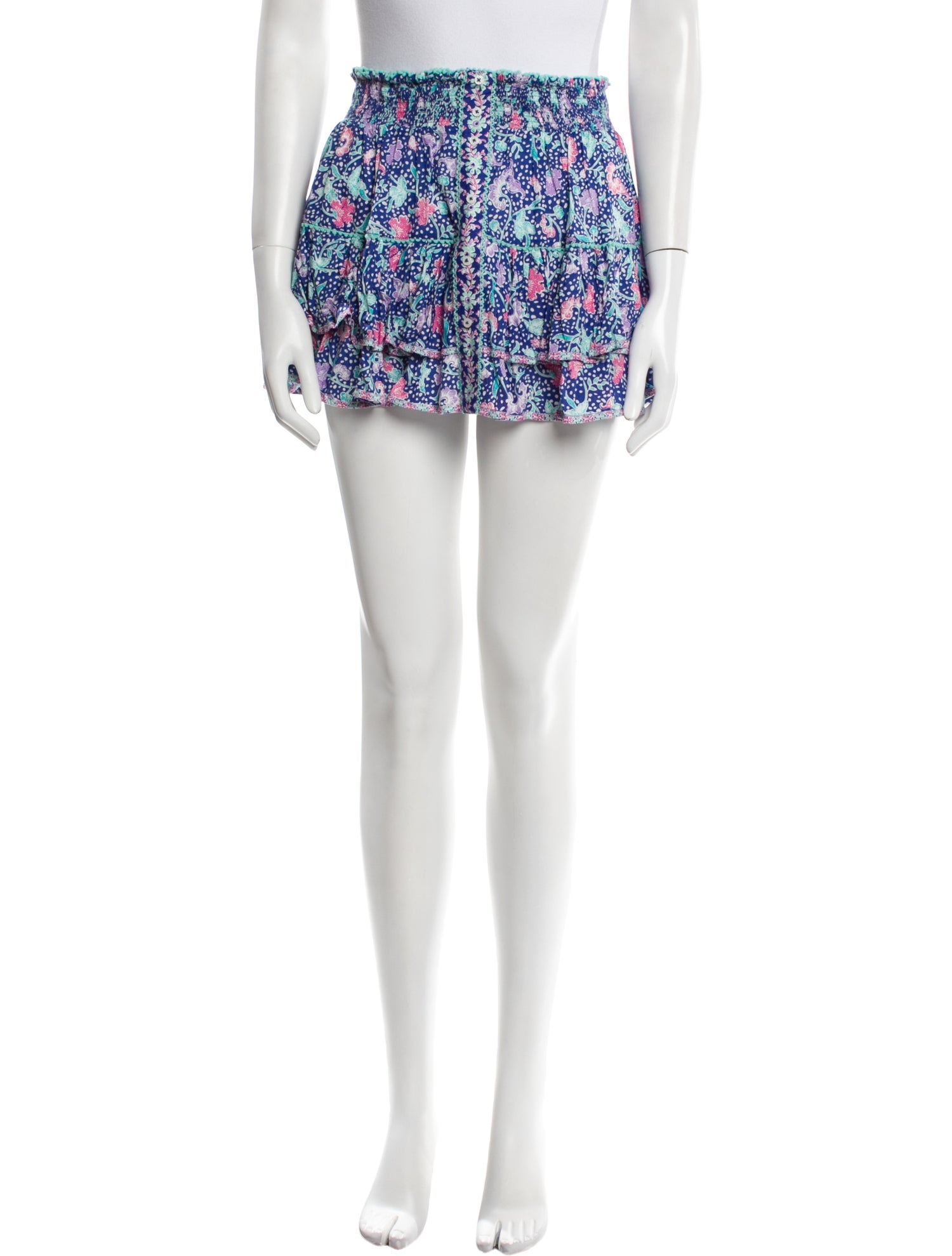 Poupette St Barth Floral Print Mini Skirt