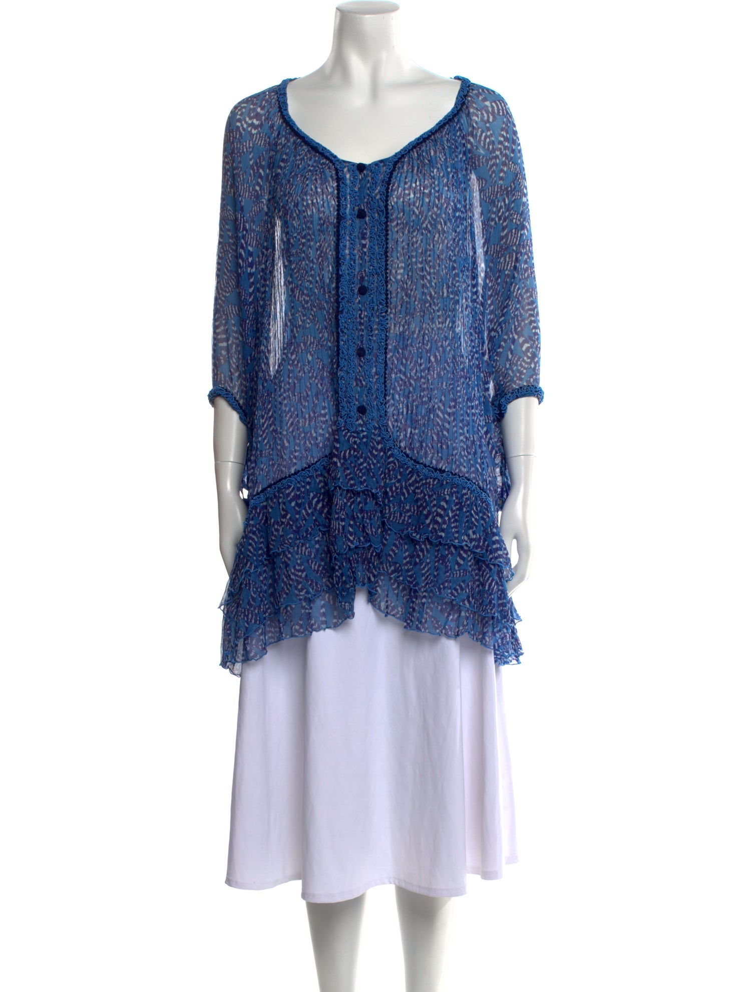 Poupette St Barth Silk Printed Tunic