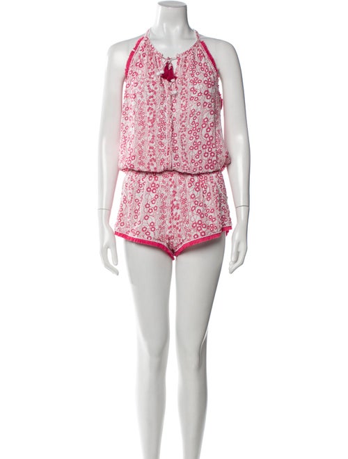 Poupette St Barth Printed Tie Neck Romper