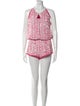 Poupette St Barth Printed Tie Neck Romper