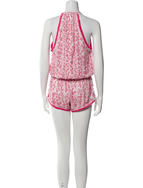 Poupette St Barth Printed Tie Neck Romper