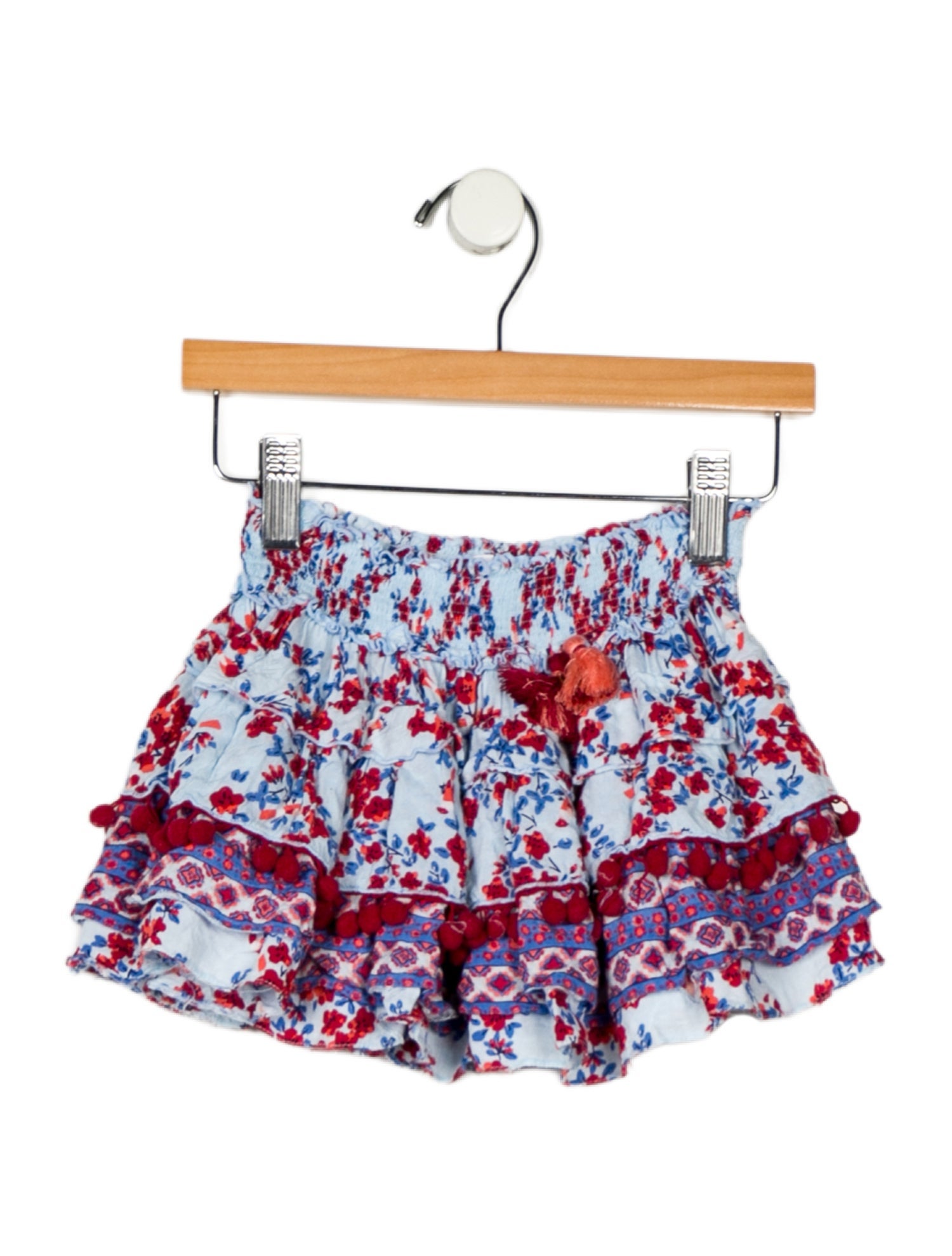 Poupette St Barth Toddler Girls' Tassel and Pom-Pom Embellished Skirt