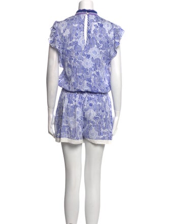 Poupette St Barth Printed V-Neck Romper