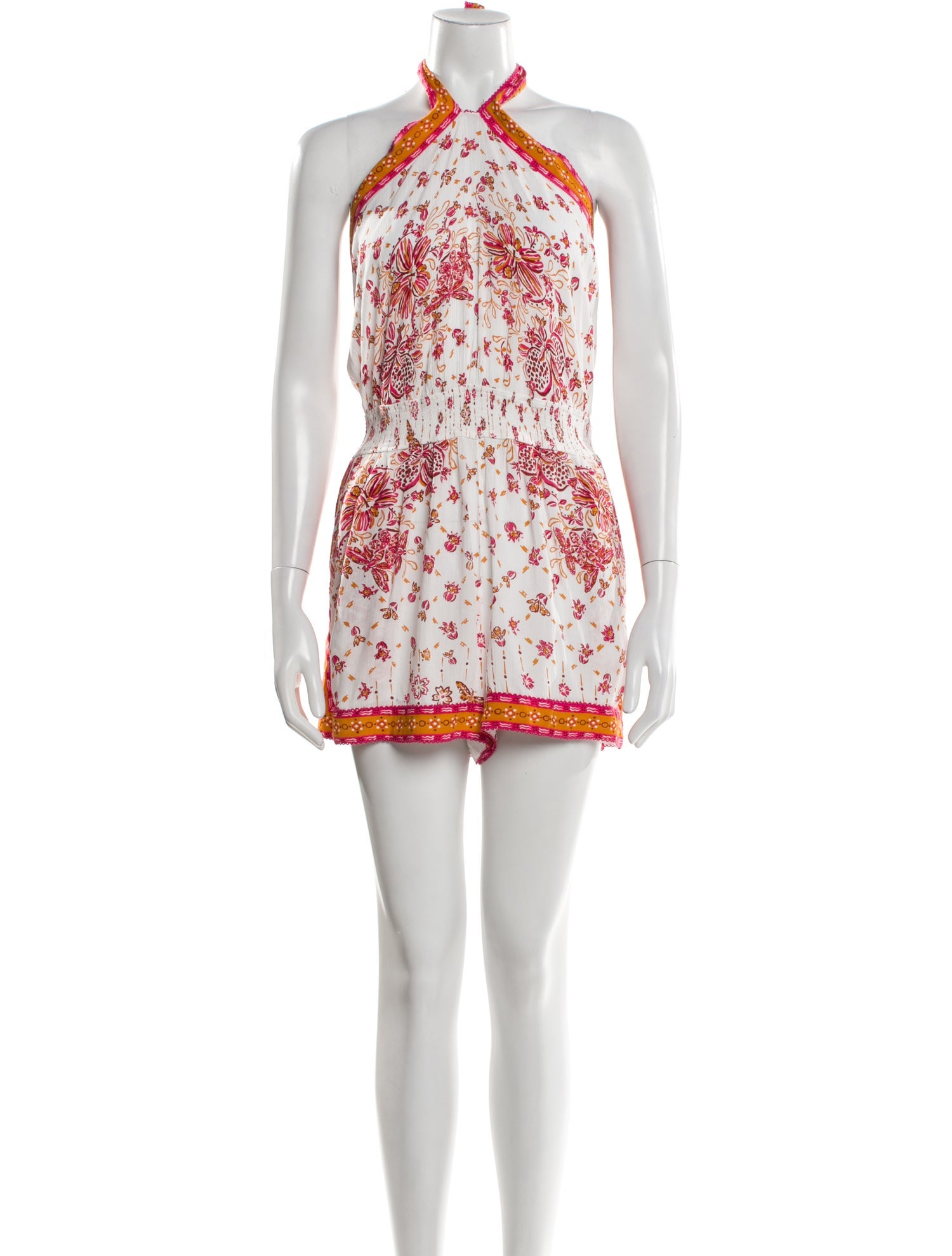 Poupette St Barth Printed Halterneck Romper