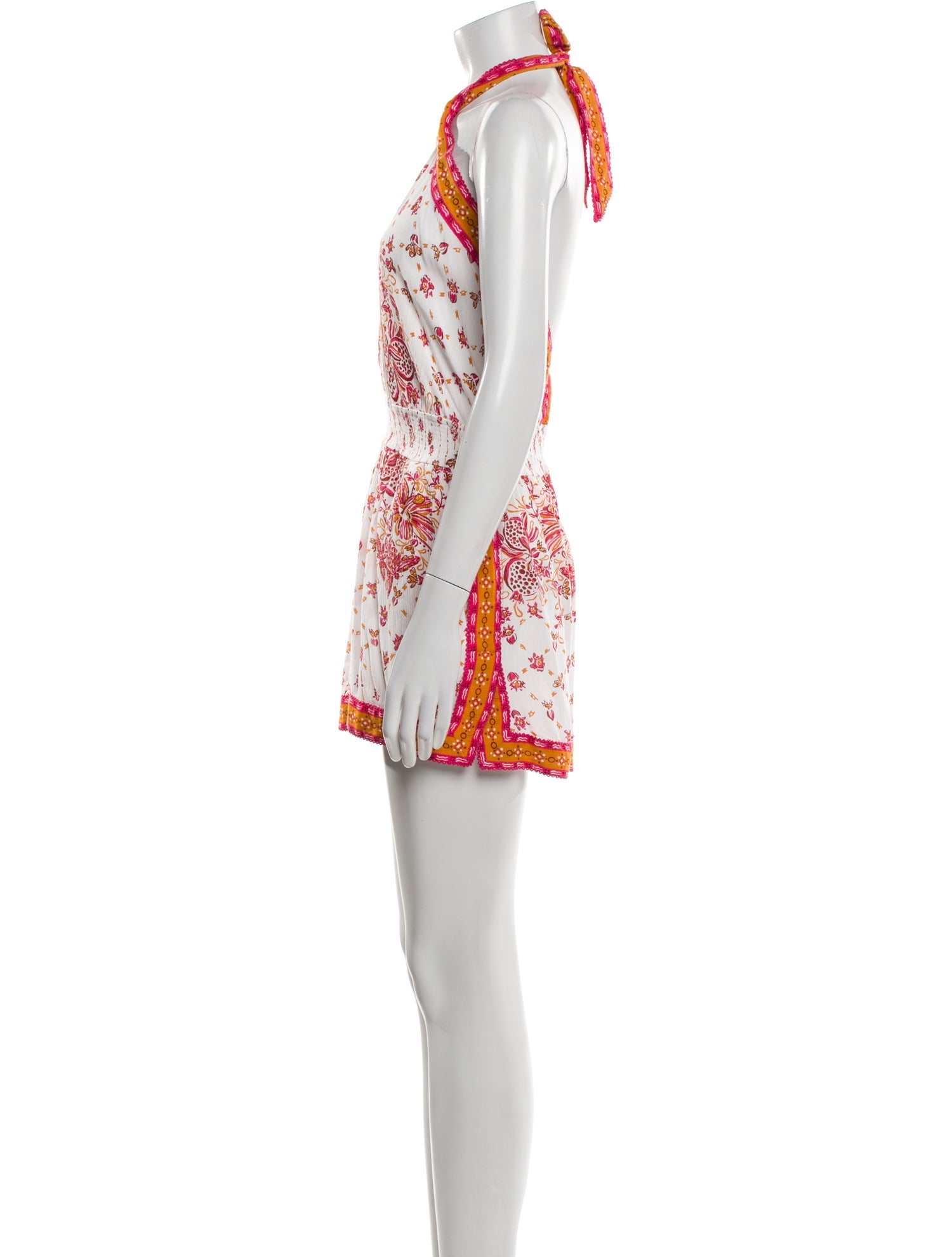 Poupette St Barth Printed Halterneck Romper