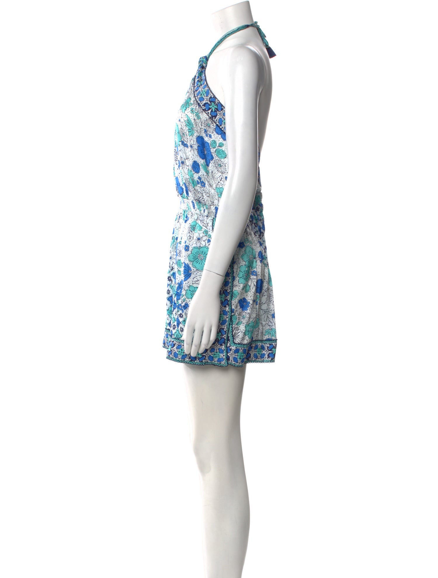 Poupette St Barth Floral Print Halterneck Romper