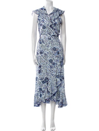 Poupette St Barth Floral Print Long Dress