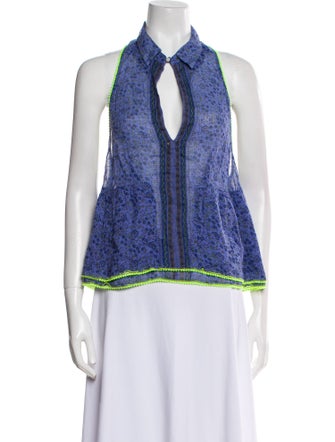 Poupette St Barth Paisley Print Halterneck Top