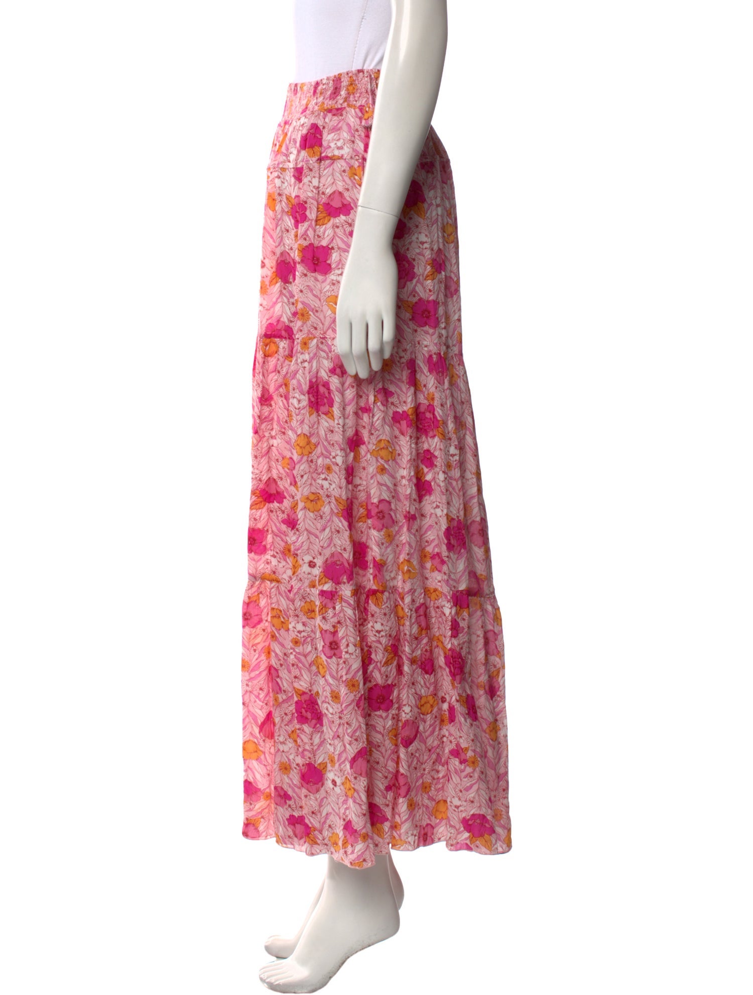 Poupette St Barth Floral Print Wide Leg Pants