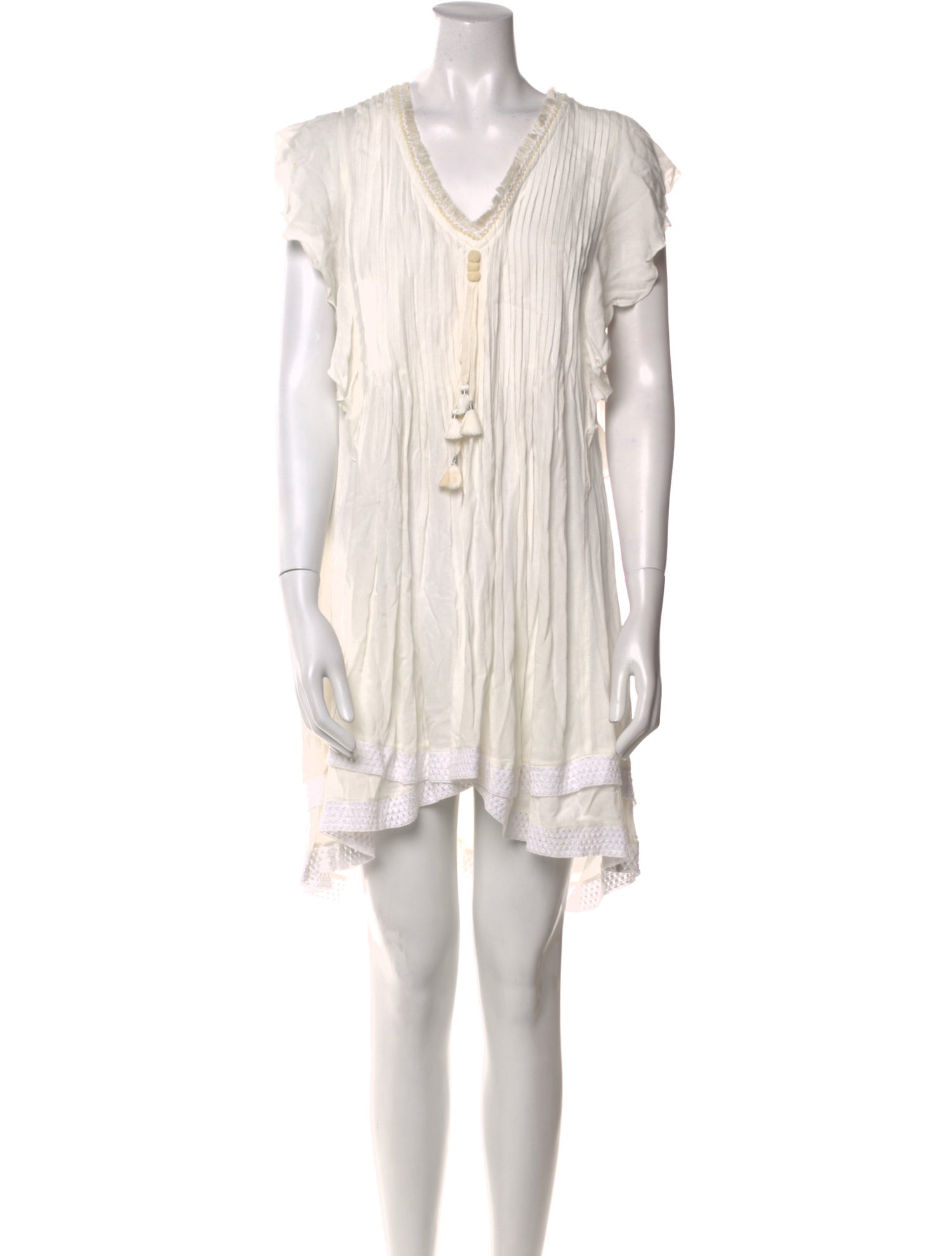 Poupette St Barth V-Neck Knee-Length Dress