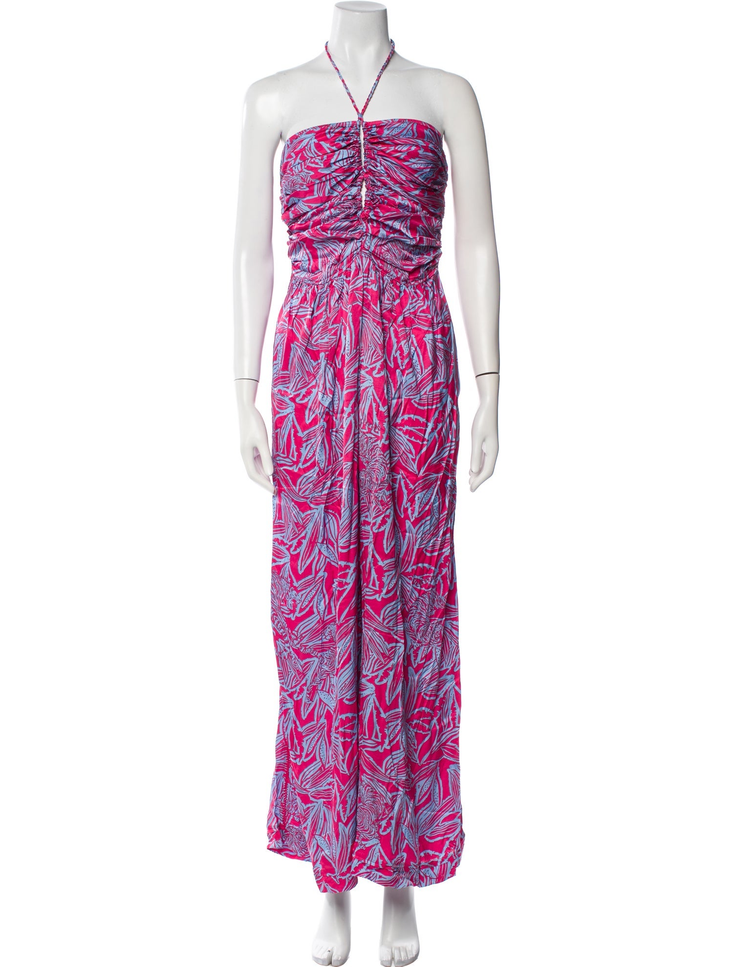 Poupette St Barth Printed Halterneck Jumpsuit