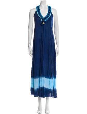 Poupette St Barth Tie-Dye Print Long Dress
