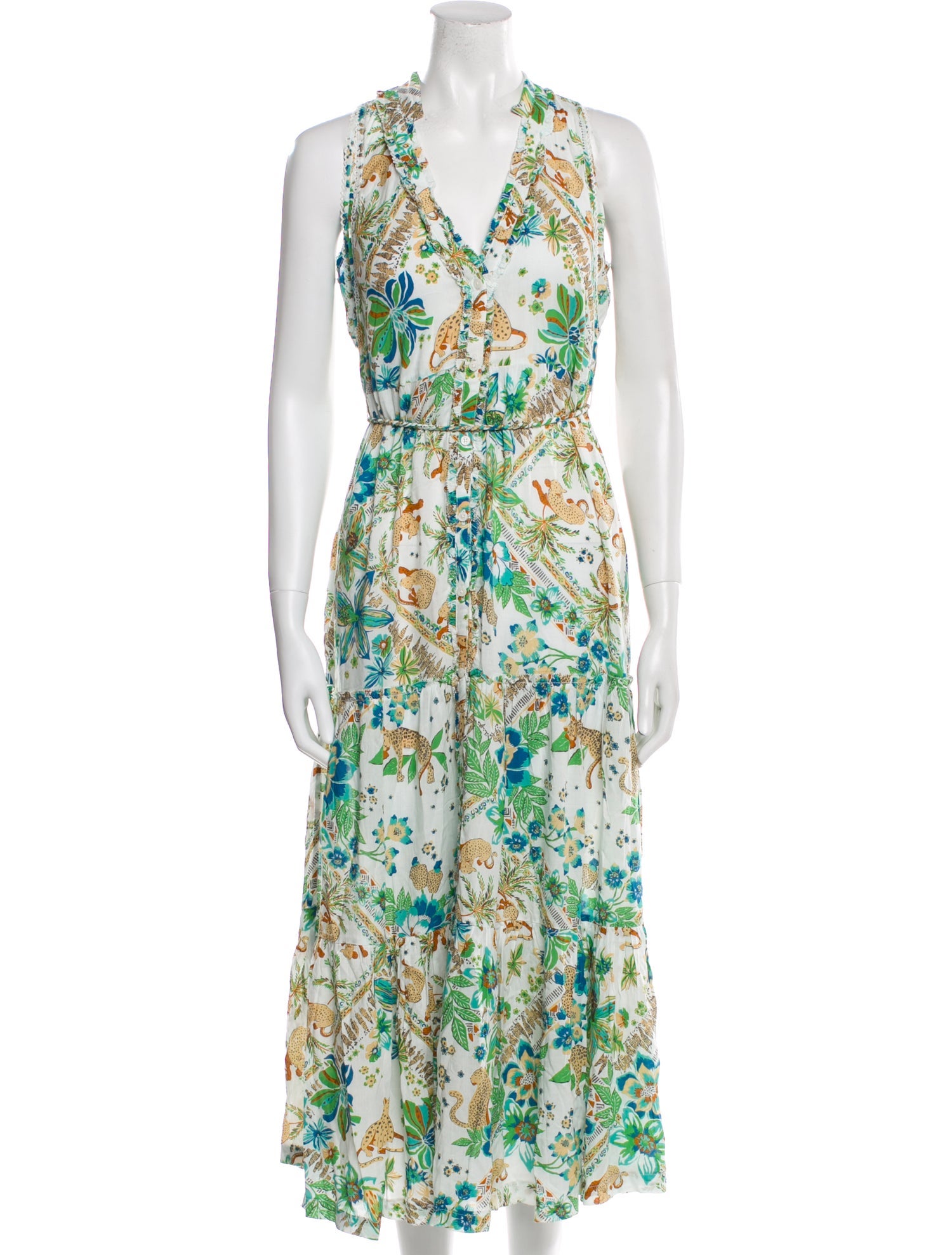 Poupette St Barth Floral Print Long Dress