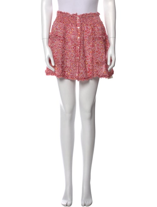 Poupette St Barth Floral Print Mini Skirt