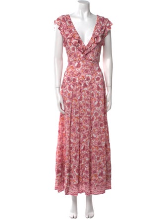 Poupette St Barth Floral Print Long Dress