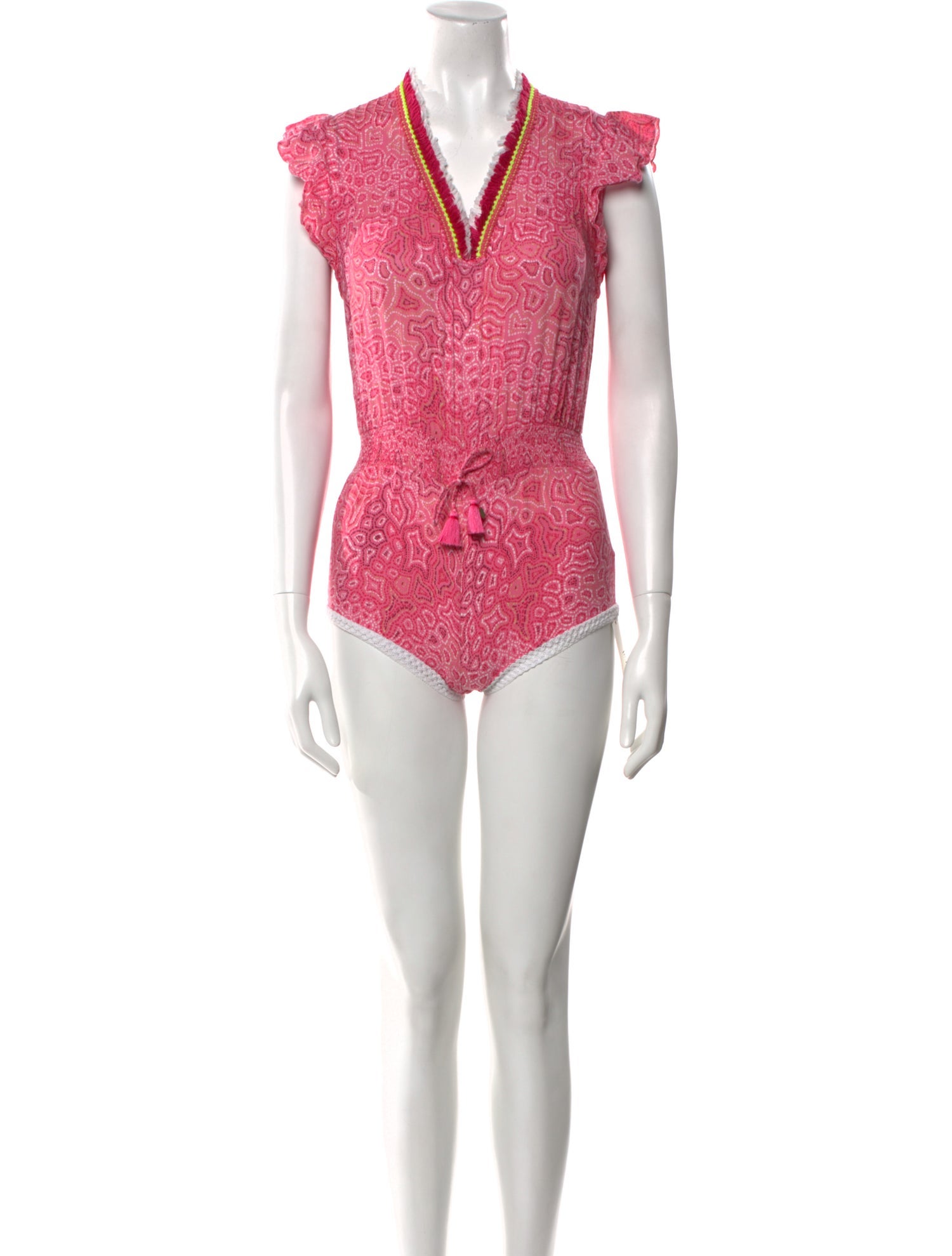 Poupette St Barth Printed V-Neck Romper