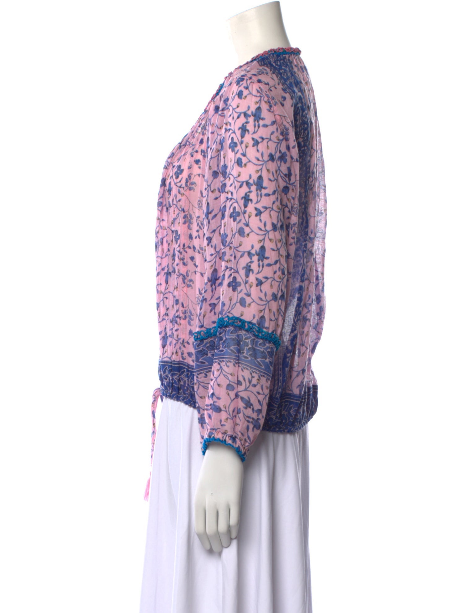 Poupette St Barth Printed V-Neck Blouse