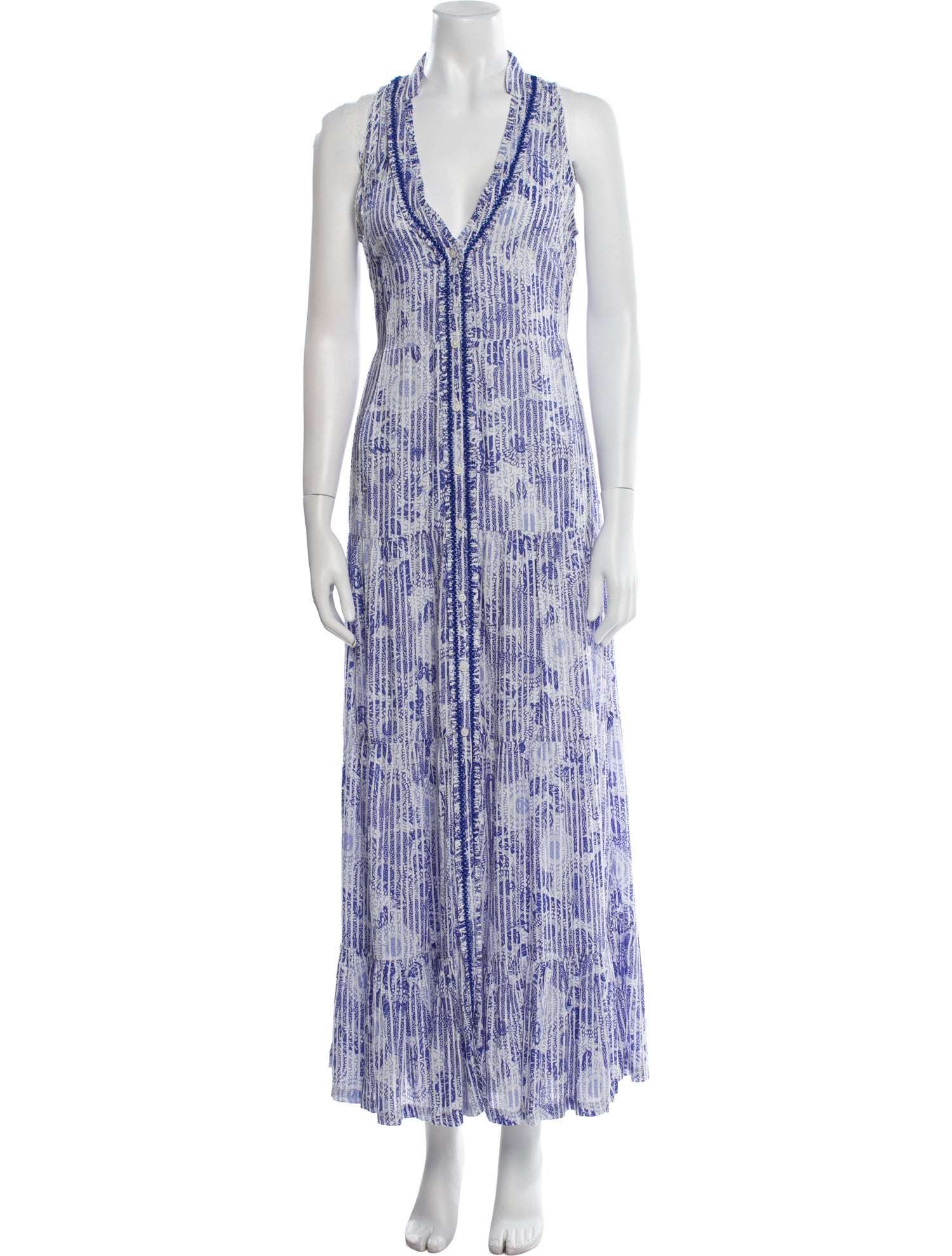 Poupette St Barth Tie-Dye Print Long Dress