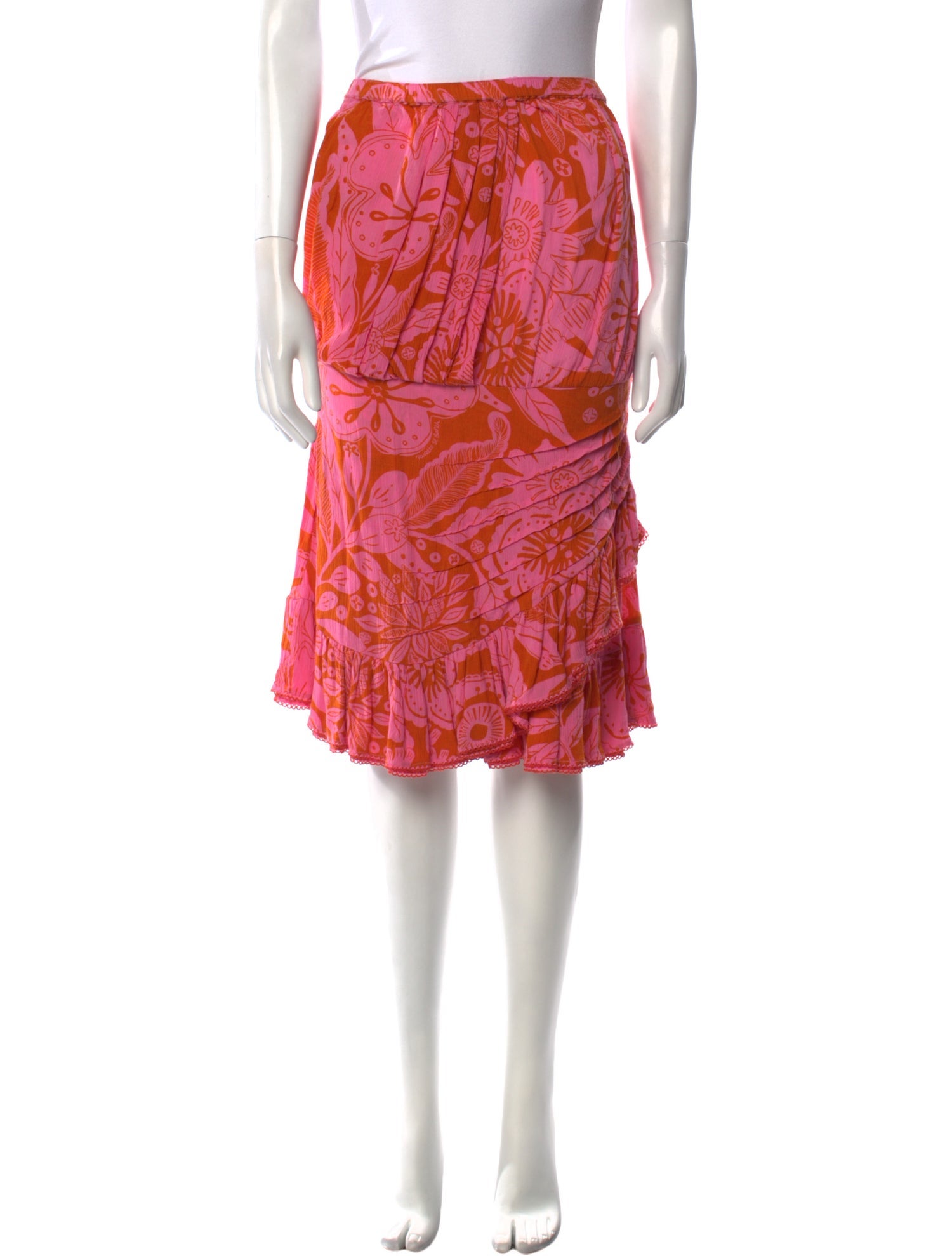 Poupette St Barth Floral Print Knee-Length Skirt