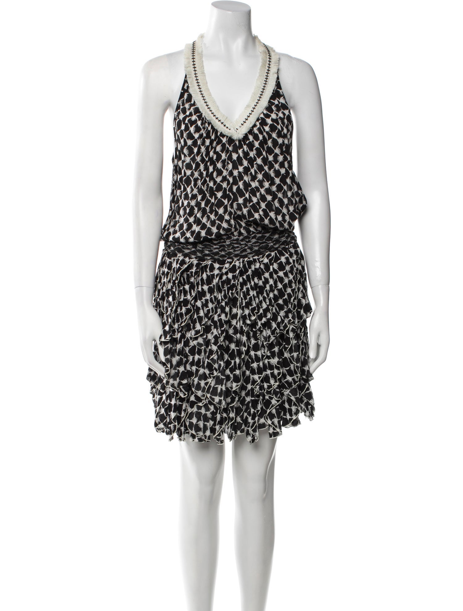 Poupette St Barth Printed Knee-Length Dress