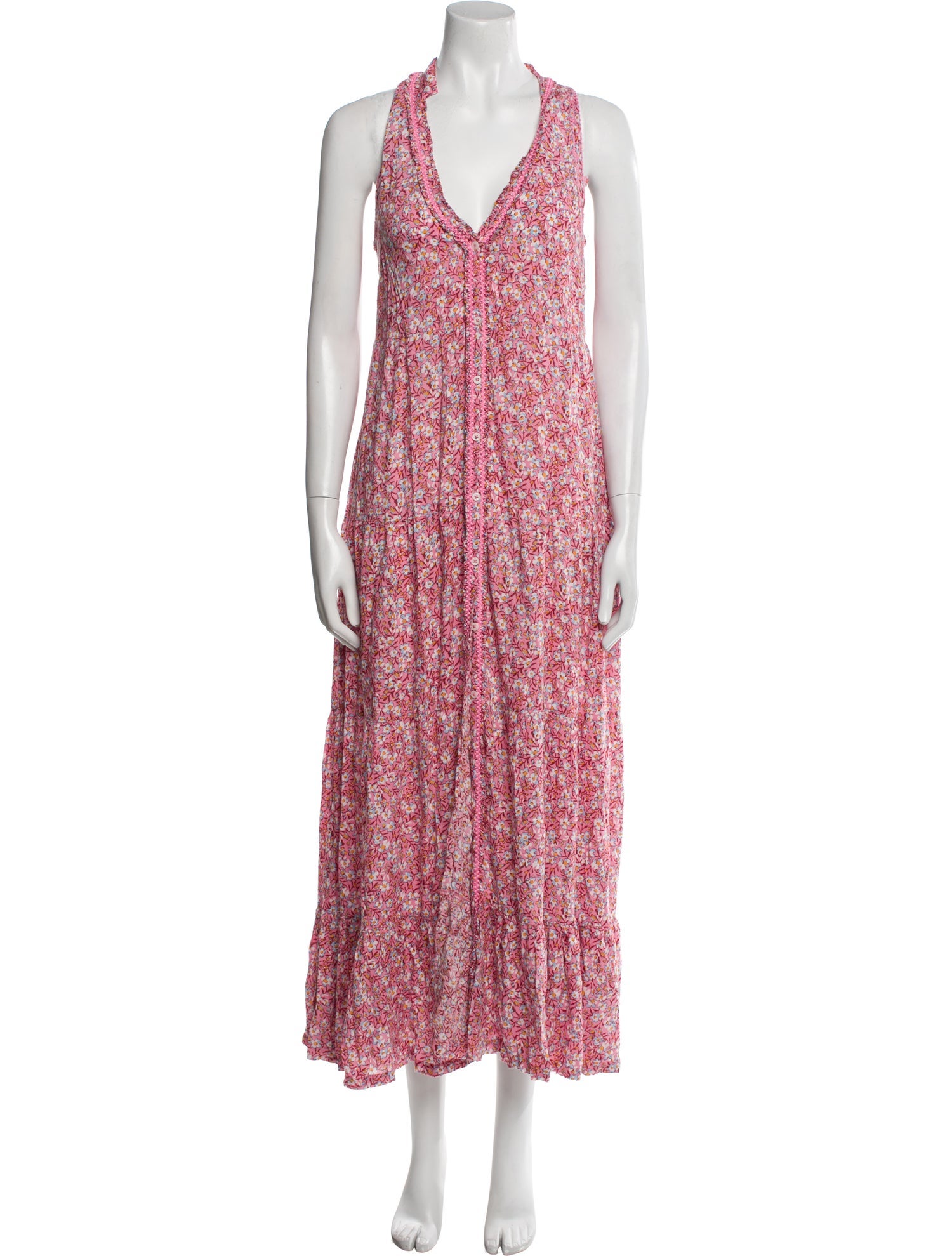 Poupette St Barth Floral Print Long Dress