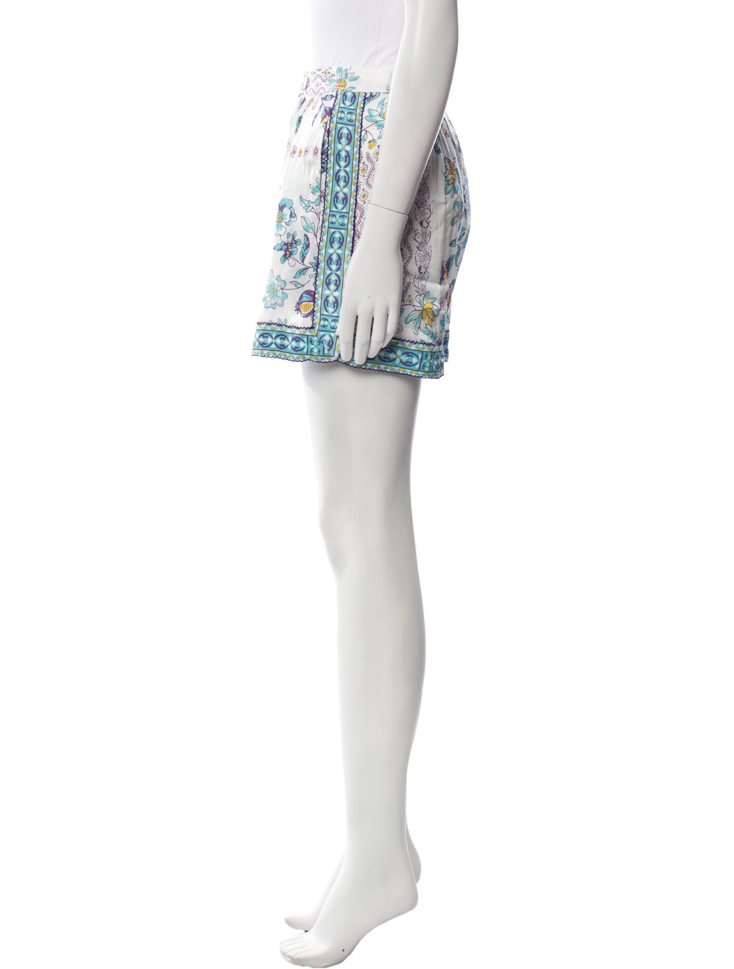 Poupette St Barth Floral Print Mini Shorts w/ Tags