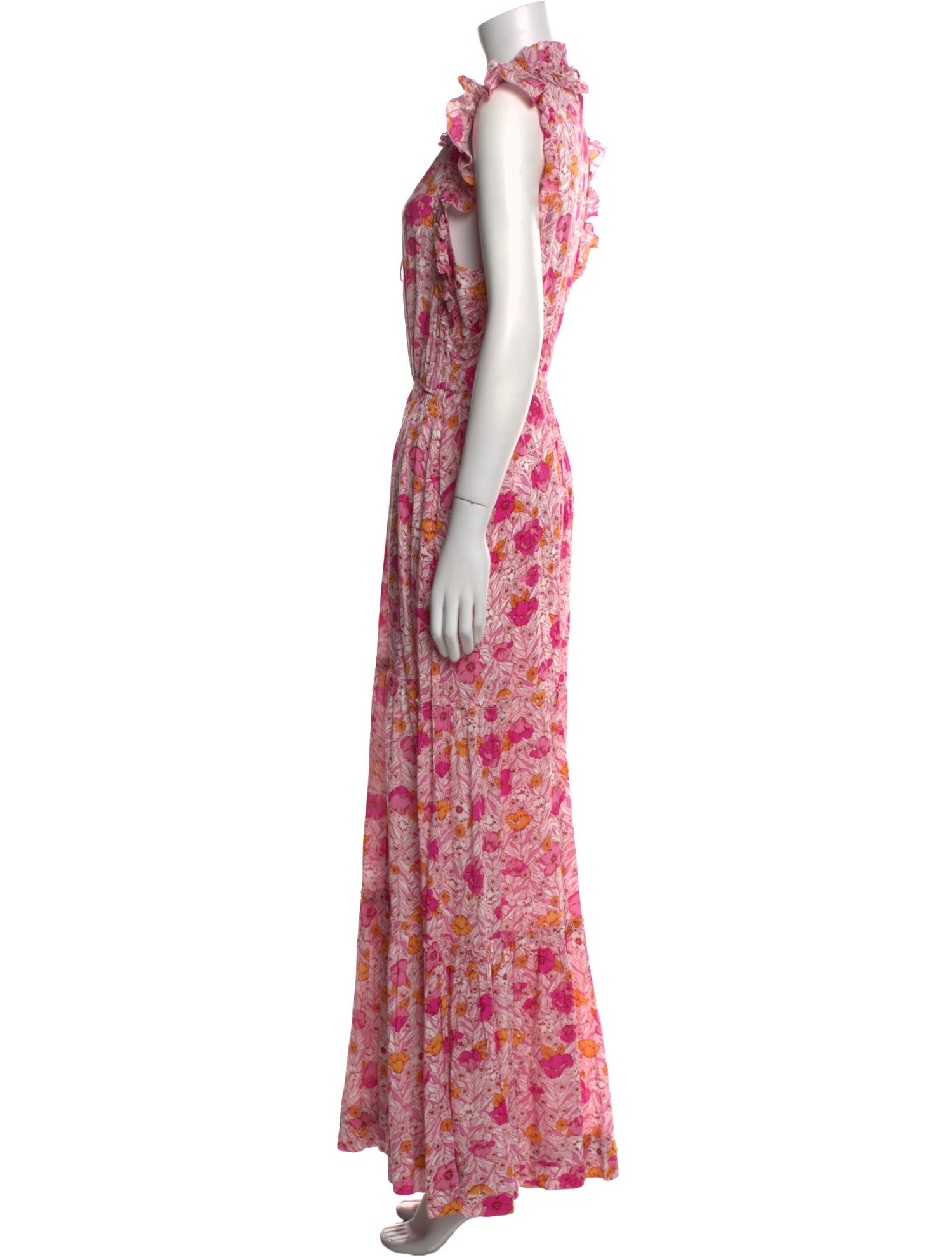 Poupette St Barth Floral Print V-Neck Jumpsuit